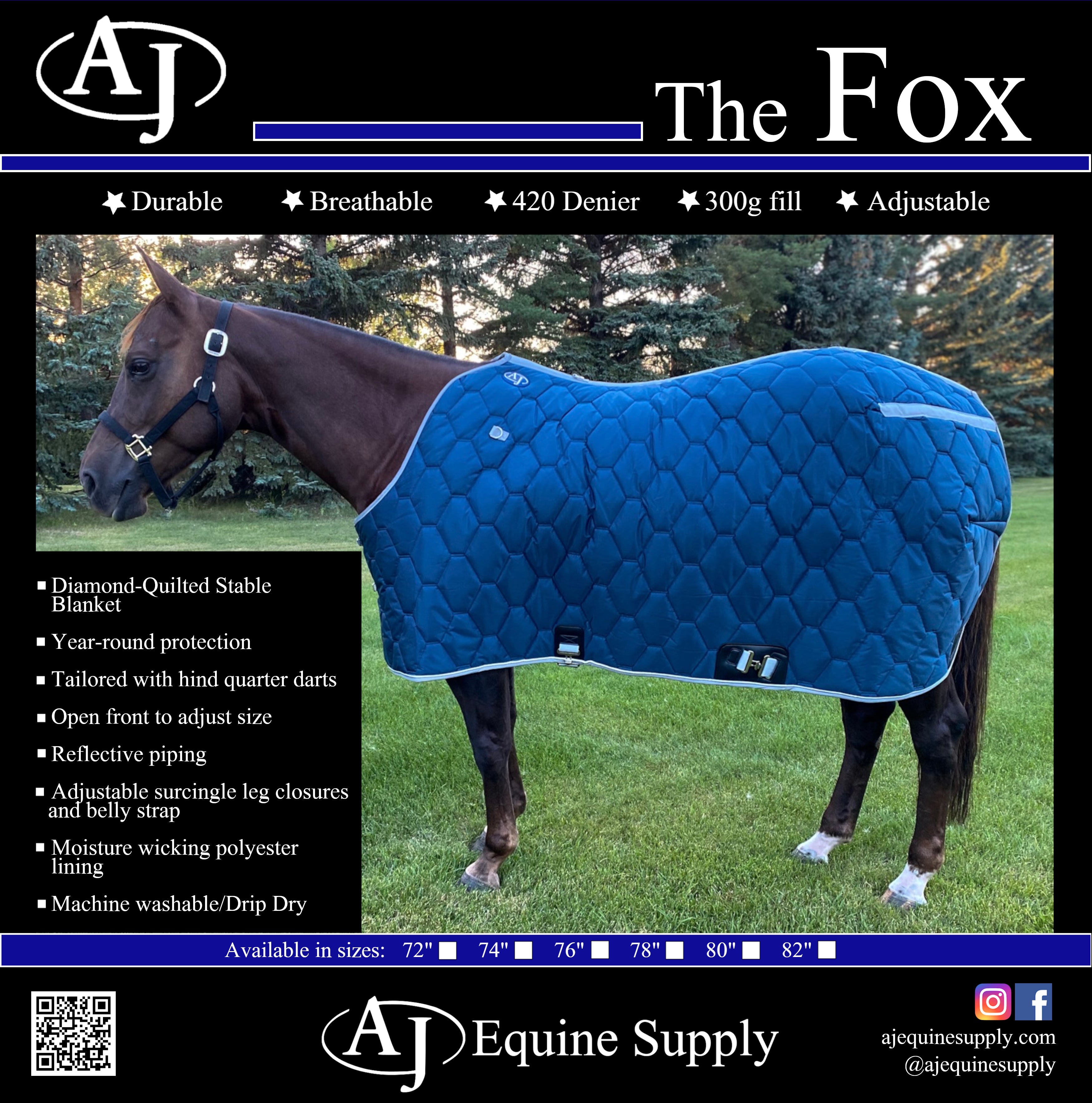 The Fox Stable Blanket – AJ Equine Supply
